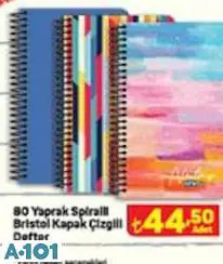 80 YAPRAK SPİRALLİ BRİSTOL KAPAK ÇİZGİLİ DEFTER